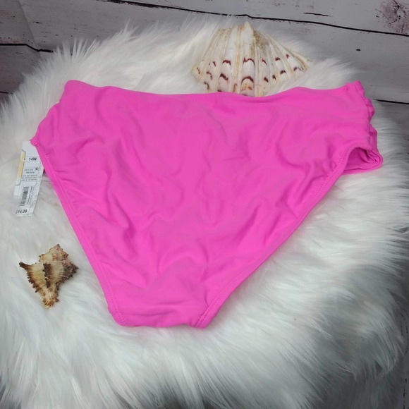 Women's Plus Shirred Tab Hipster Bikini Bottom - Picture 4 of 4